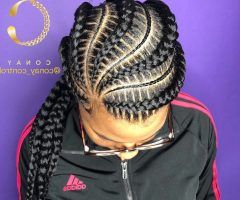 20 Photos Thin and Thick Cornrows Under Braid Hairstyles