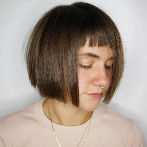 Wispy Straight Finely Chopped Brunette Haircuts (Photo 7 of 20)