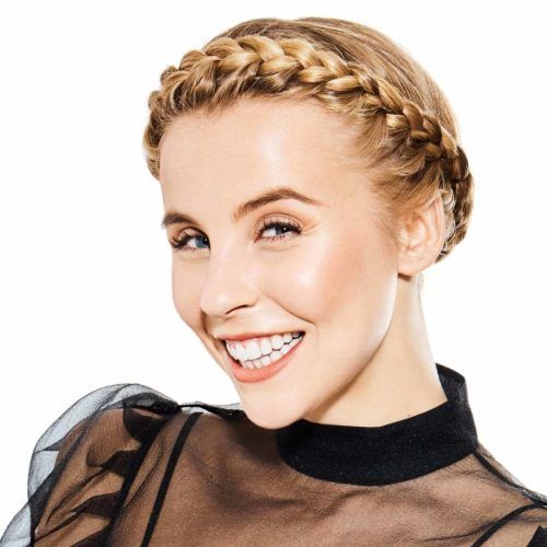 Updo Halo Braid Hairstyles (Photo 15 of 20)