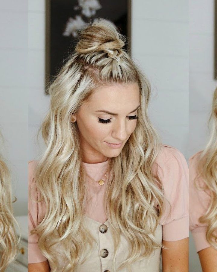 20 Best Collection of Half Up Top Knot Braid Hairstyles