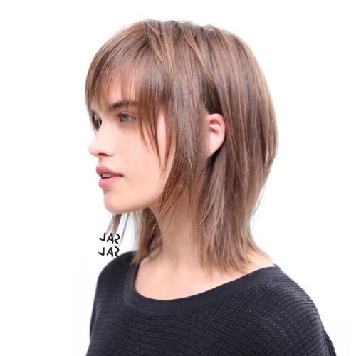 Long Wavy Mullet Hairstyles With Deep Choppy Fringe (Photo 8 of 20)