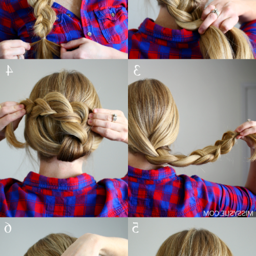Low Braided Bun Updo Hairstyles (Photo 17 of 20)