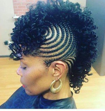 Pouf Braided Mohawk Hairstyles