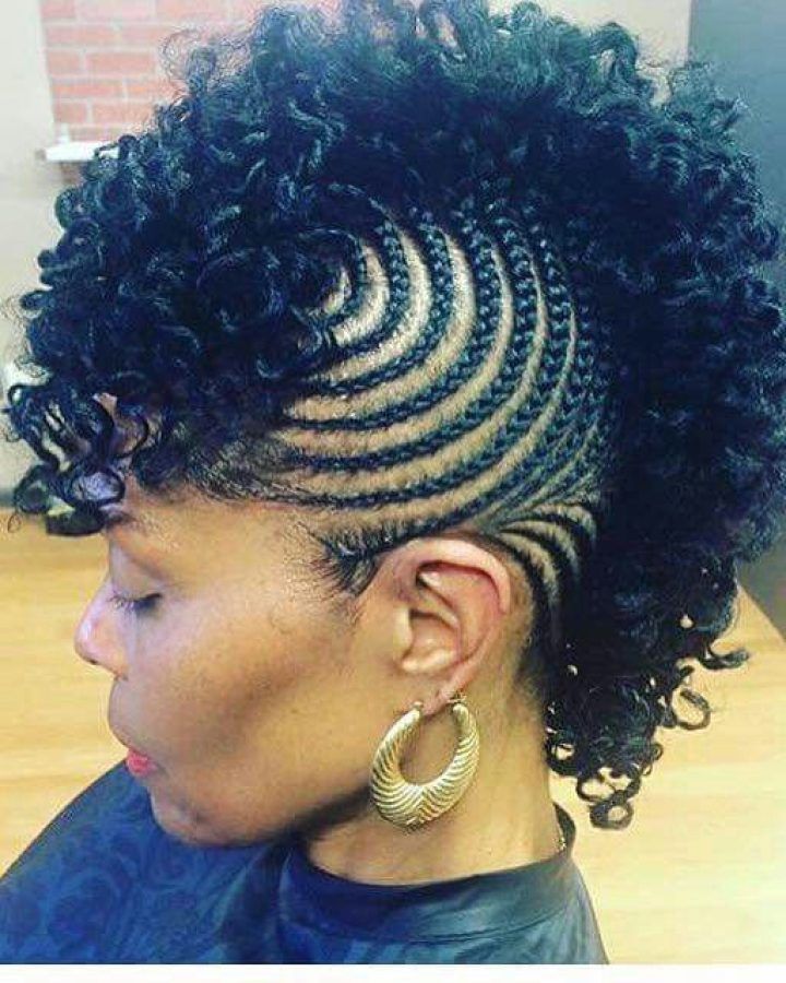 2024 Popular Pouf Braided Mohawk Hairstyles