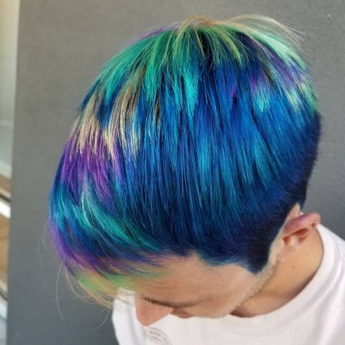Turquoise Side-Parted Mohawk Hairstyles (Photo 6 of 20)
