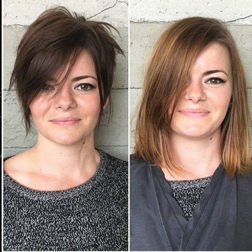 Asymmetrical Long Pixie For Round Faces (Photo 7 of 15)