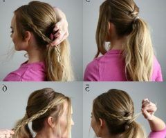 15 Best Ideas Pair of Braids with Wrapped Ponytail