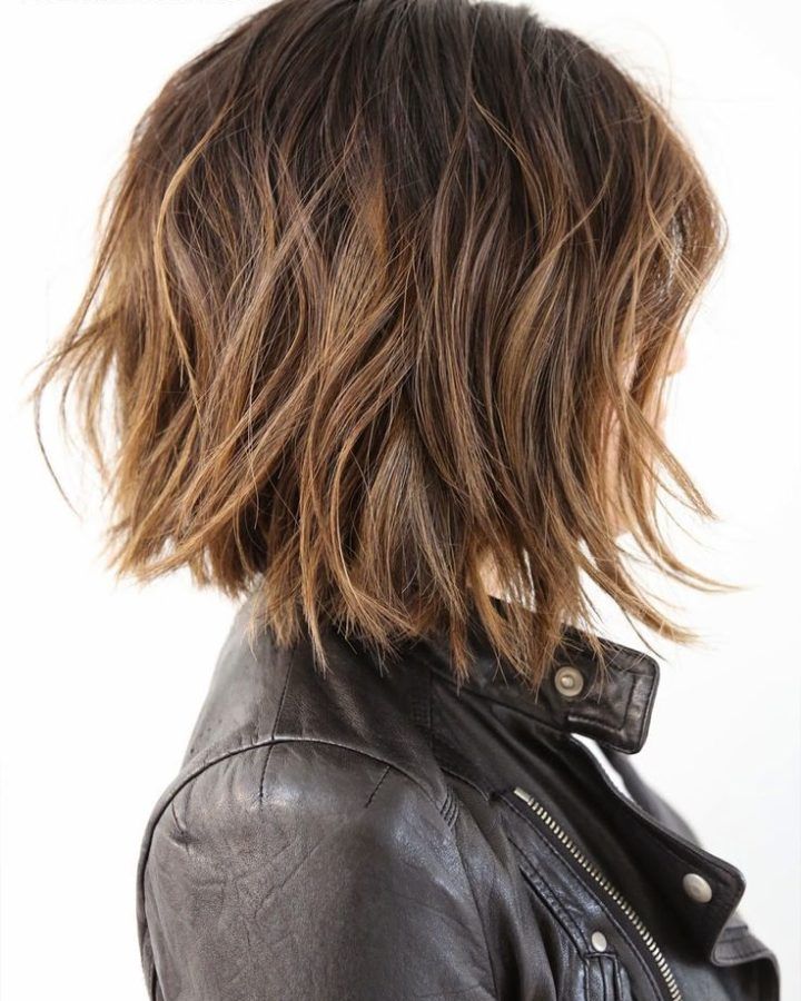 20 Best Collection of Sexy Tousled Wavy Bob for Brunettes