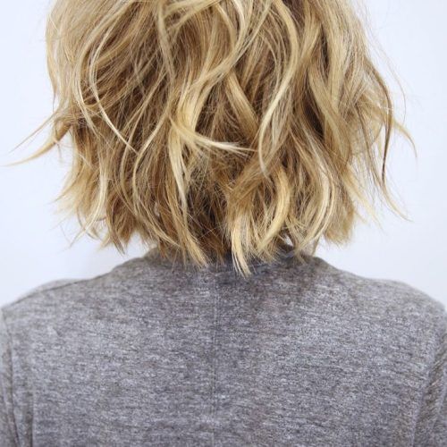 Nape-Length Blonde Curly Bob Hairstyles (Photo 3 of 20)