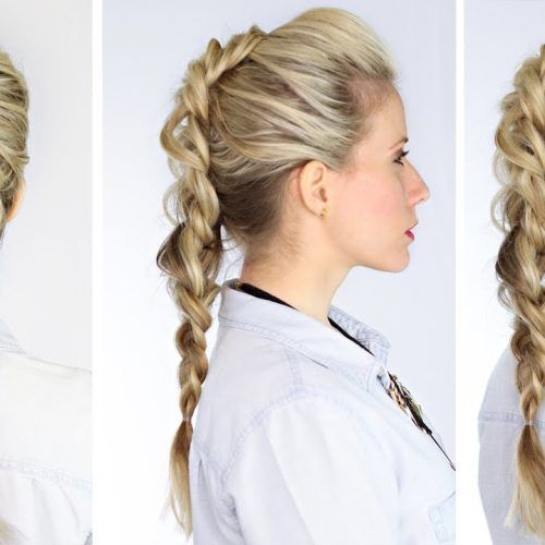 Messy Blonde Ponytails With Faux Pompadour (Photo 11 of 20)