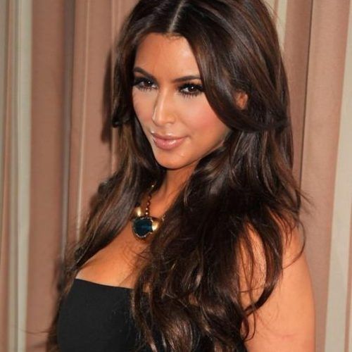 Long Layered Hairstyles Kim Kardashian (Photo 10 of 15)