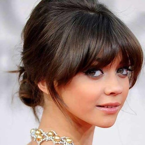 Updo For Long Hair With Bangs (Photo 1 of 15)