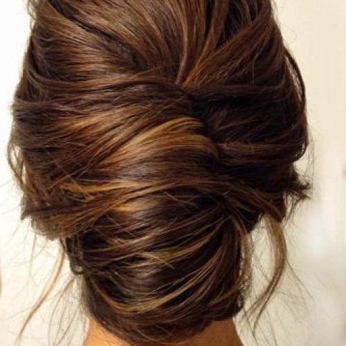 Loose Updo For Long Brown Hair (Photo 11 of 15)