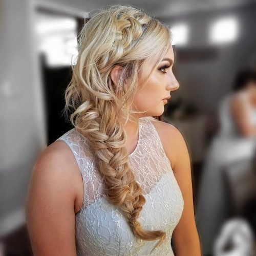 Curly Bob Bridal Hairdos With Side Twists (Photo 17 of 20)