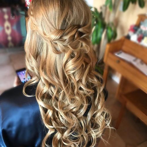 Tied Back Ombre Curls Bridal Hairstyles (Photo 9 of 20)