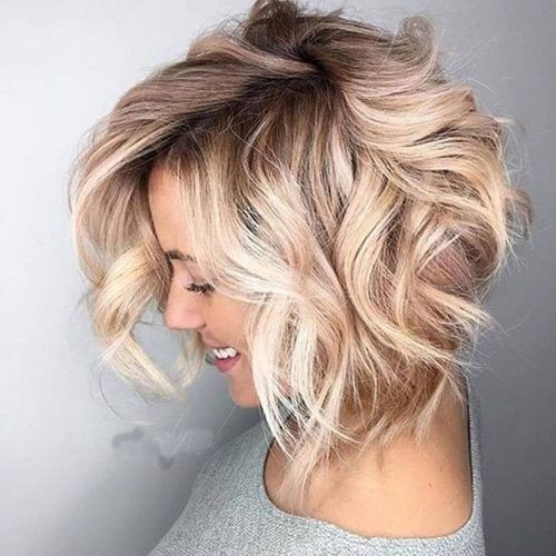 Angelic Blonde Balayage Bob Hairstyles With Curls (Photo 17 of 20)