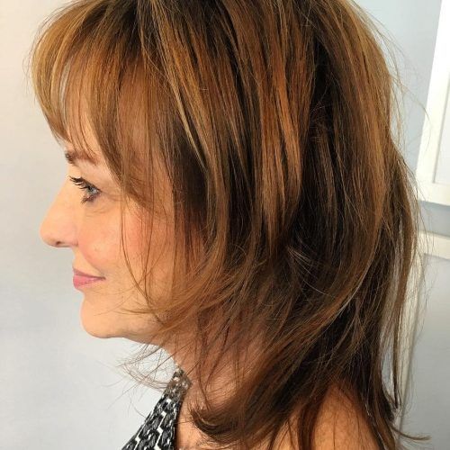 Choppy Shag Hairstyles With Short Feathered Bangs (Photo 19 of 20)