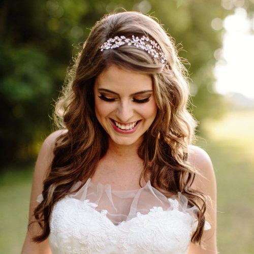 High Updos With Jeweled Headband For Brides (Photo 18 of 20)