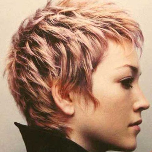 Choppy Pixie Haircuts With Blonde Highlights (Photo 13 of 20)