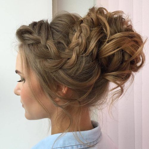 Cascading Curly Crown Braid Hairstyles (Photo 10 of 20)