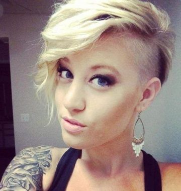 Short Hairstyles with Both Sides Shaved