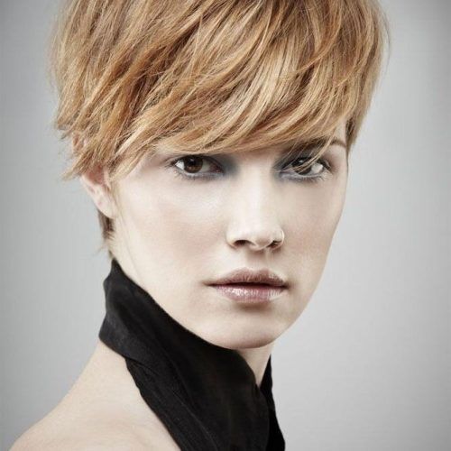Short Haircuts With Long Fringe (Photo 15 of 20)