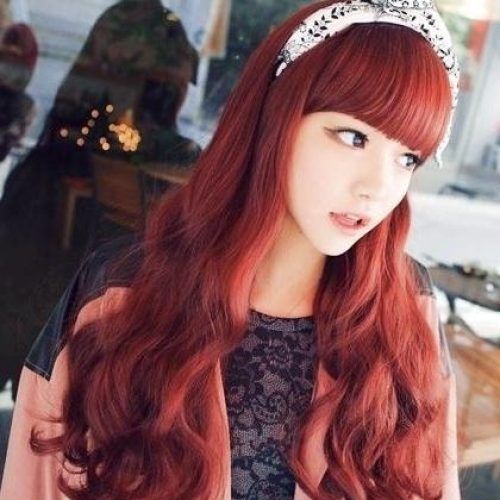 Korean Long Haircuts For Women With Red Hair (Photo 10 of 15)