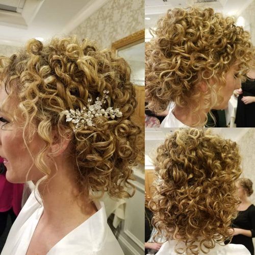 Formal Curly Updos With Bangs For Wedding (Photo 16 of 20)