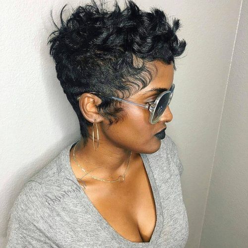 Dark Pixie Hairstyles With Cinnamon Streaks (Photo 15 of 20)