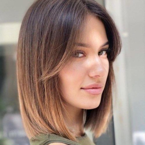 One Length Bob Hairstyles With Long Bangs (Photo 17 of 20)
