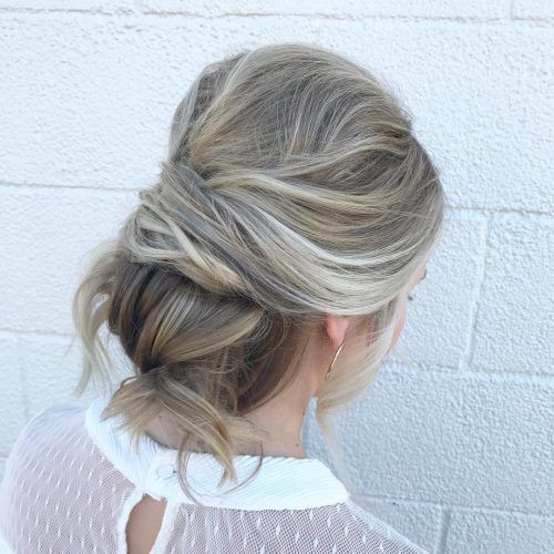 Messy Bun Prom Hairstyles With Long Side Pieces (Photo 13 of 20)