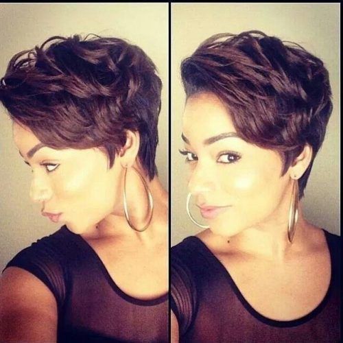 Short Haircuts For Round Faces African American (Photo 17 of 20)