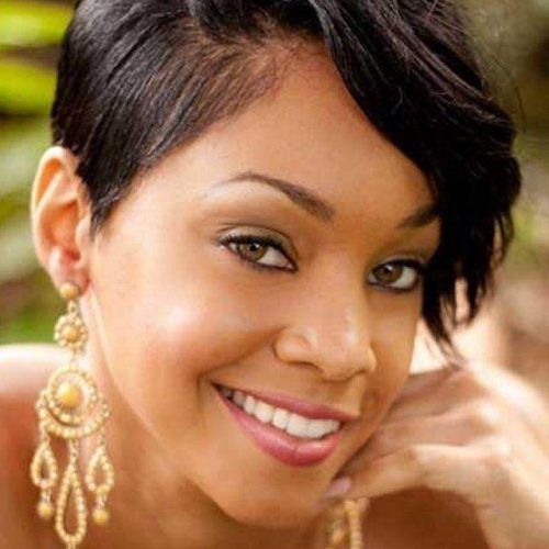 Short Haircuts For Black Women With Long Faces (Photo 5 of 20)