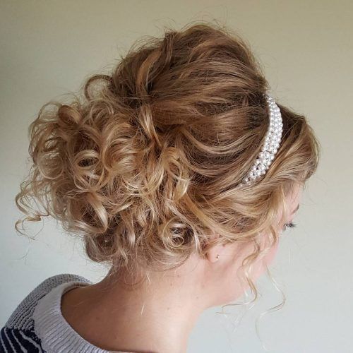 Messy Updo Hairstyles With Free Curly Ends (Photo 18 of 20)
