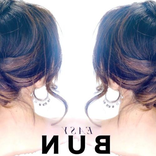 Elegant Messy Updos With Side Bangs (Photo 8 of 20)