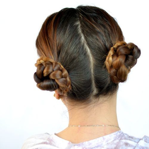 Updo With Forward Braided Bun (Photo 7 of 15)