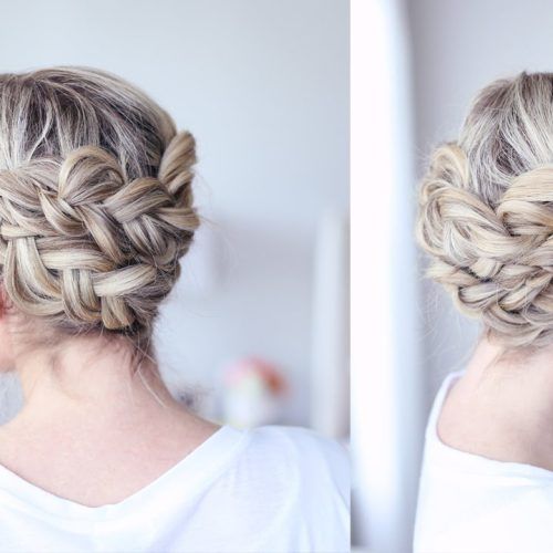 Double-Crown Updo Braided Hairstyles (Photo 10 of 20)