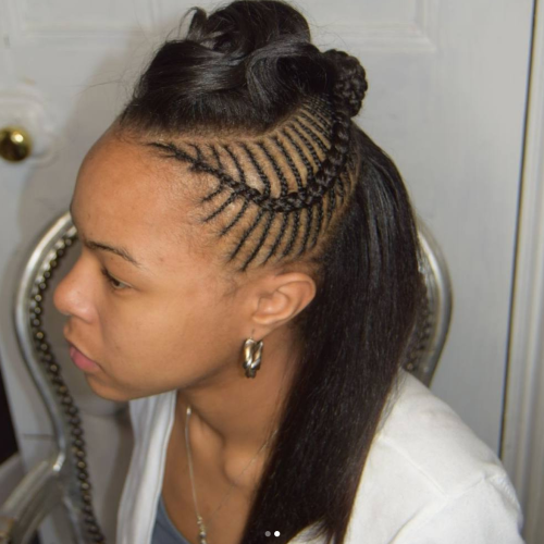 Cornrow Fishtail Side Braided Hairstyles (Photo 8 of 20)