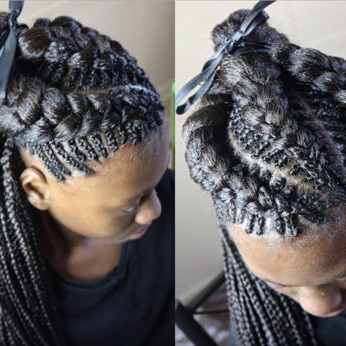 High Ponytail Hairstyles With Jumbo Cornrows (Photo 13 of 20)