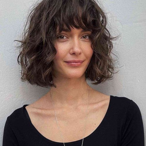 Slightly Curly Hair With Bangs (Photo 9 of 15)