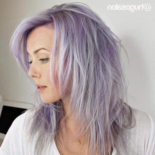 Lavender Haircuts With Side Part (Photo 7 of 20)
