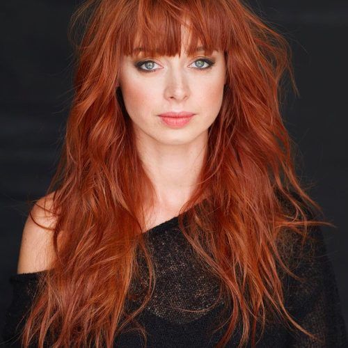 Feathered Bangs Hairstyles With Bright Highlights (Photo 15 of 20)