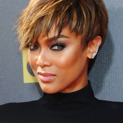 Highlighted Pixie Bob Hairstyles With Long Bangs (Photo 10 of 20)