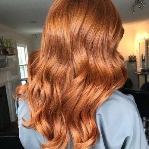 Long Dark Brown Curls Hairstyles With Strawberry Blonde Accents (Photo 2 of 20)