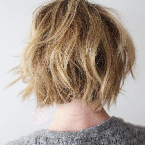 Shaggy Blonde Bob Hairstyles With Bangs (Photo 12 of 20)