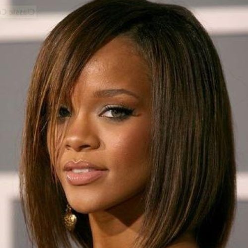 Rihanna Shoulder Length Bob Hairstyles (Photo 15 of 15)