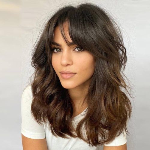 Slightly Curly Hair With Bangs (Photo 1 of 15)
