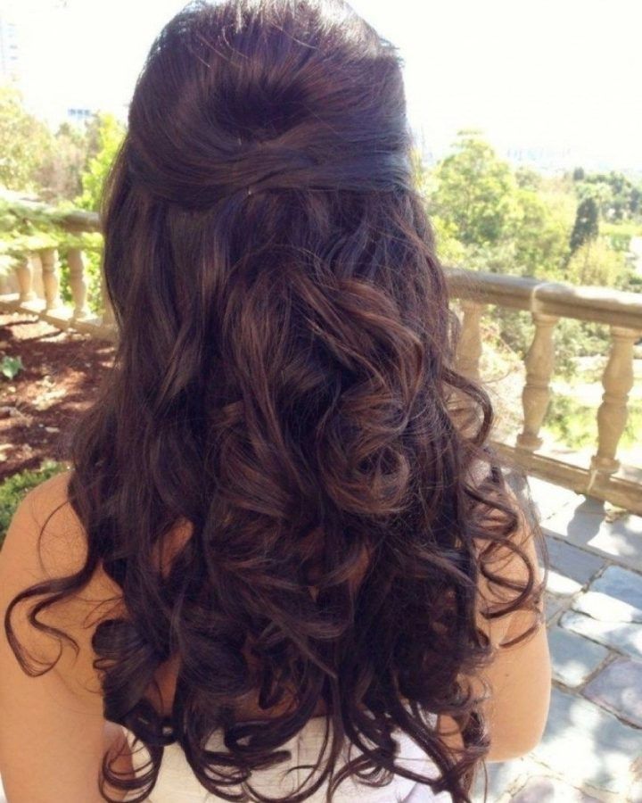 15 Collection of Hair Half Up Half Down Wedding Hairstyles Long Curly