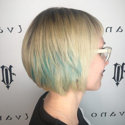 Extreme Angled Bob Haircuts With Pink Peek-A-Boos (Photo 14 of 20)