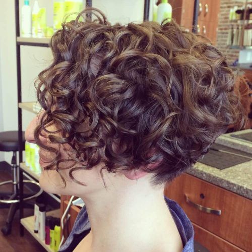 Two-Tone Curly Bob Haircuts With Nape Undercut (Photo 3 of 20)